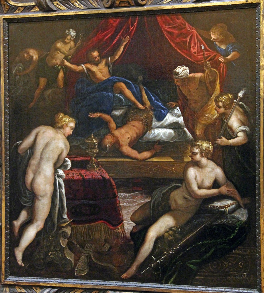 Hercules Expelling Faun from Omphale's Bed
